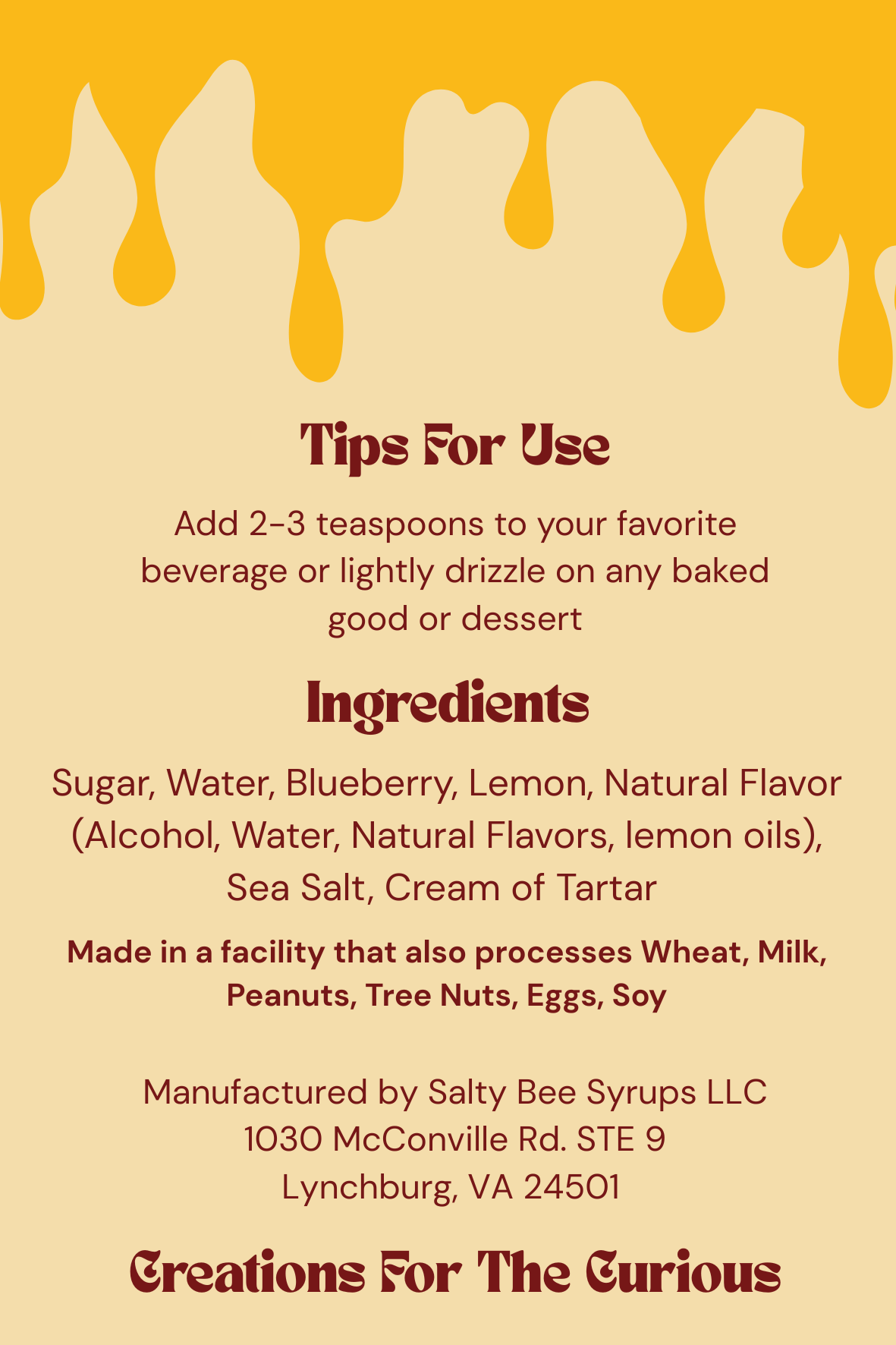 Blueberry Lemon Syrup