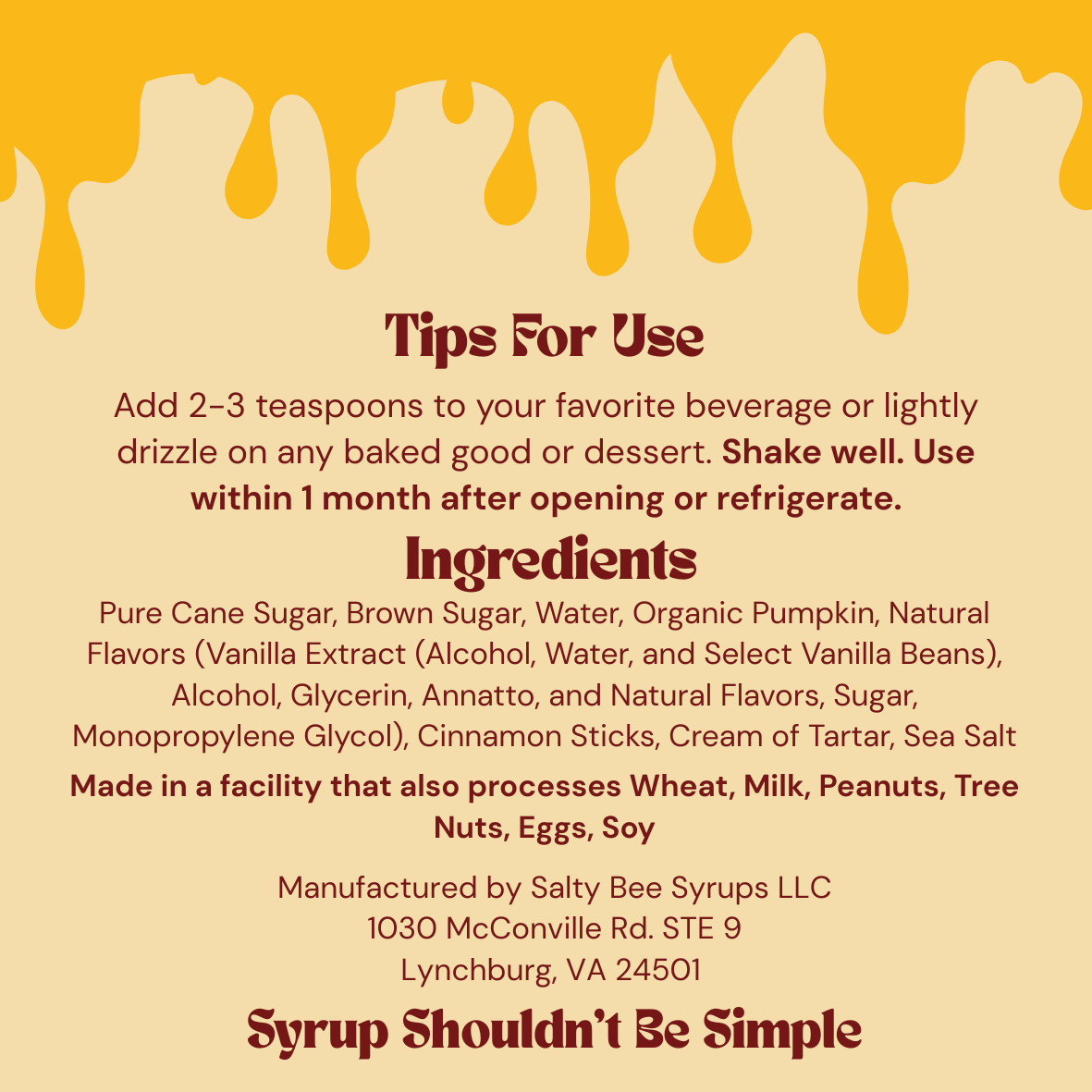 Brown Butter Pumpkin Syrup